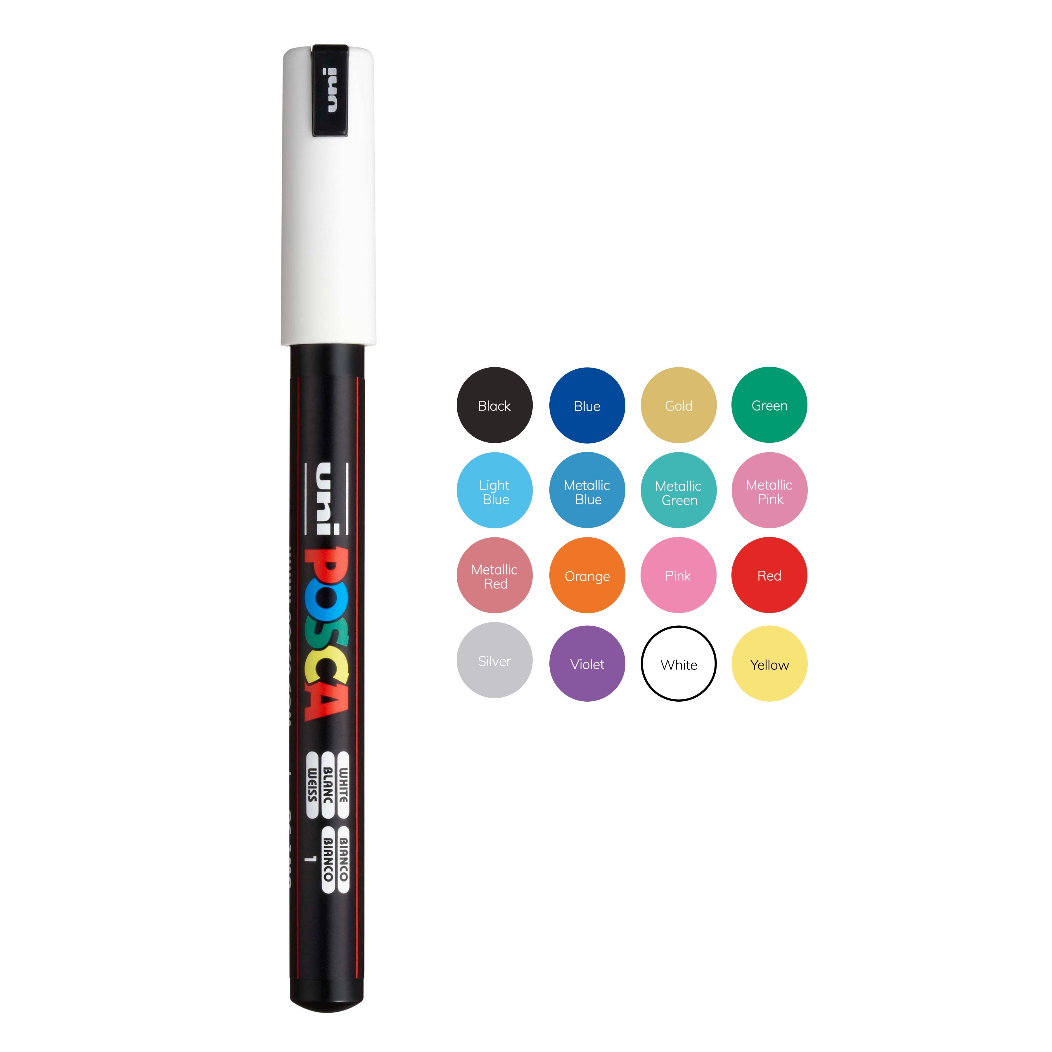 uni® POSCA® PC-1MR, Soft Colors Water-Based Paint Markers (8 Pack)