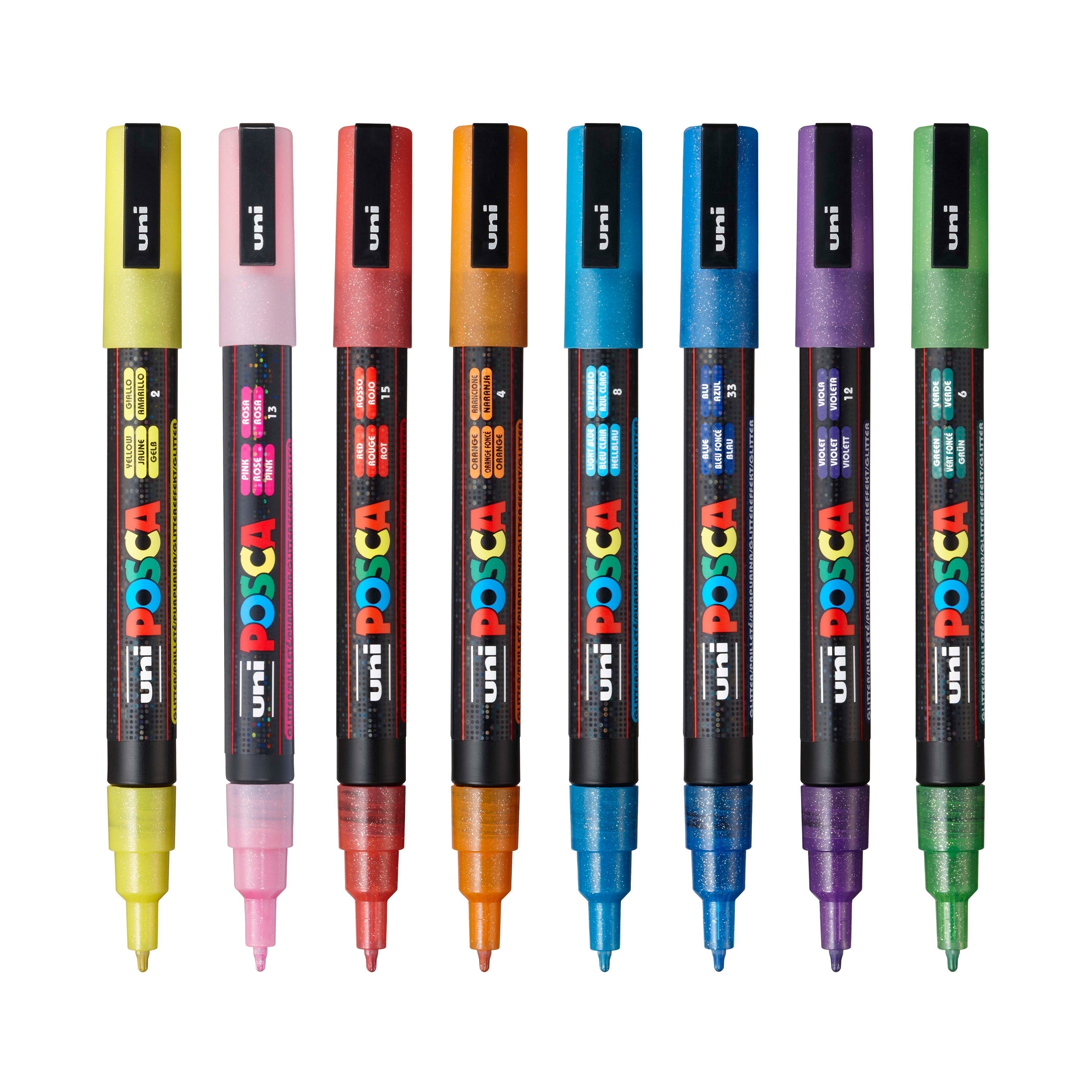 uni® POSCA® PC-3ML, Water-Based Paint Markers (8 Pack)