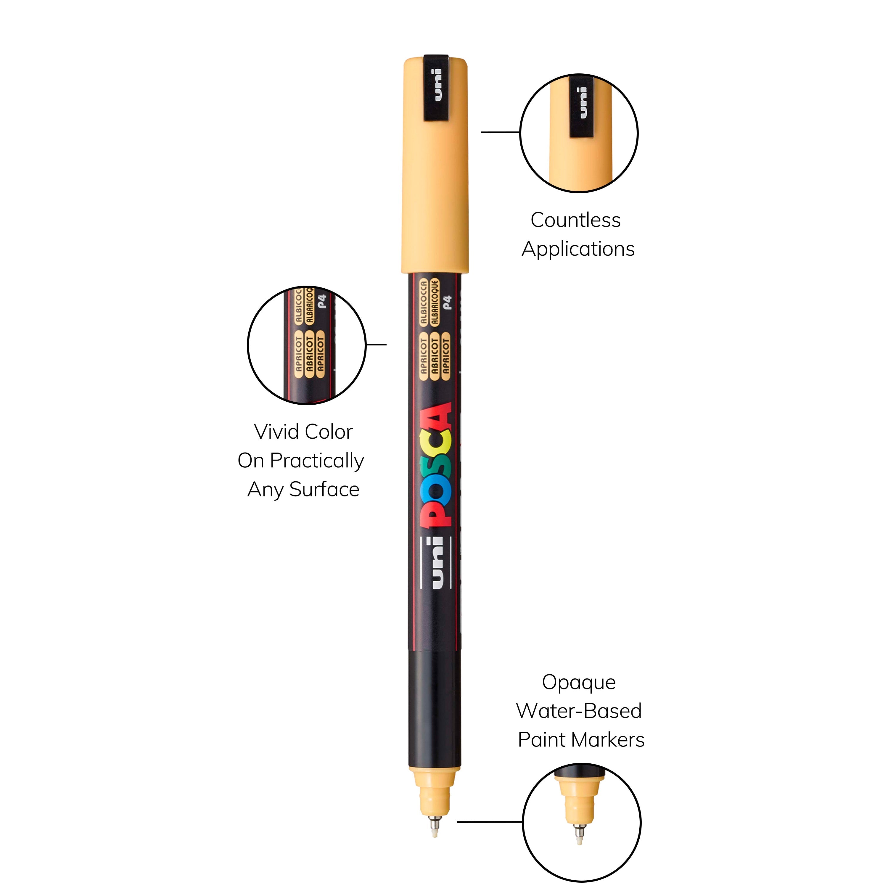 uni® POSCA® PC-1MR, Soft Colors Water-Based Paint Markers (8 Pack)