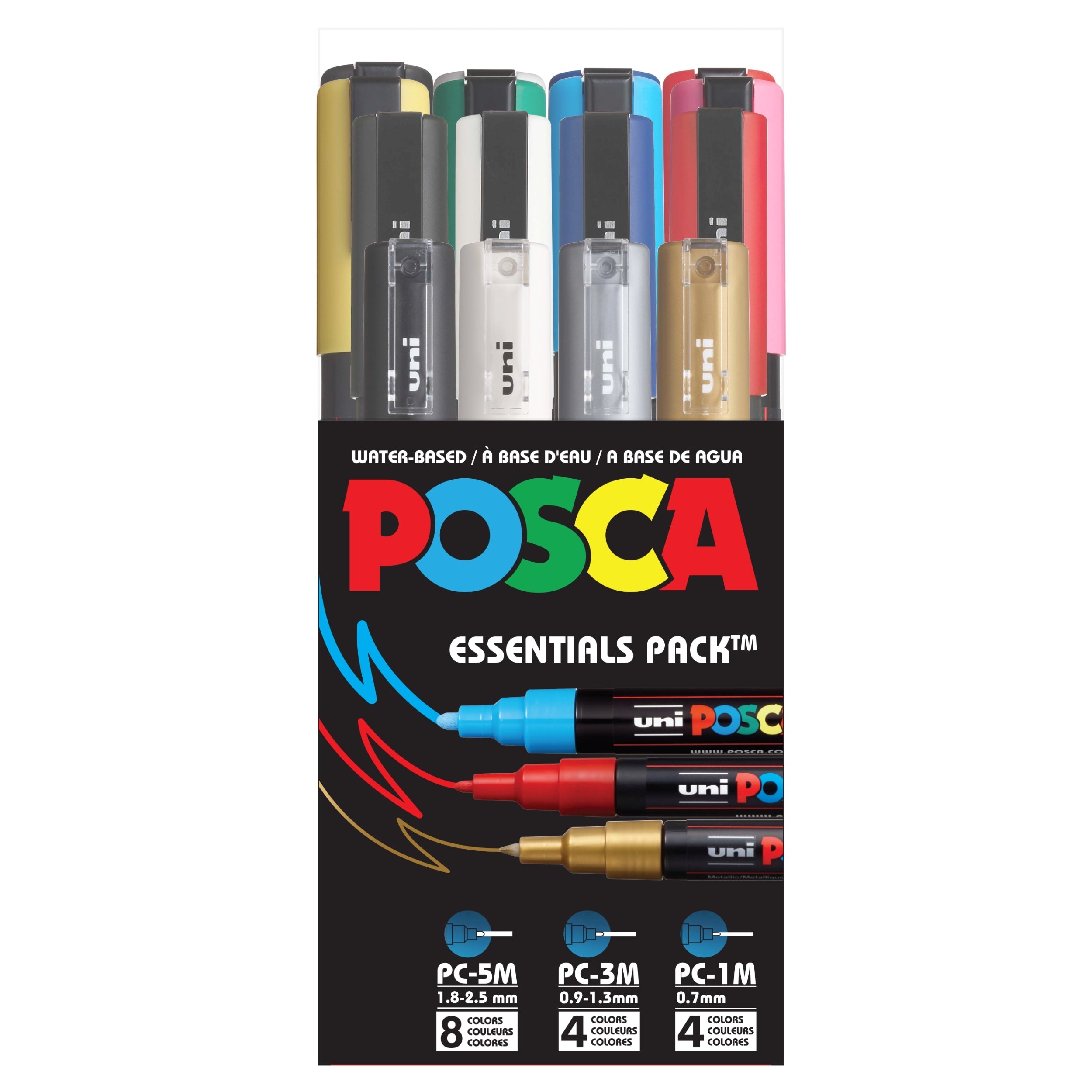 uni® POSCA® Essential Pack Water-Based Paint Markers (16 Pack)