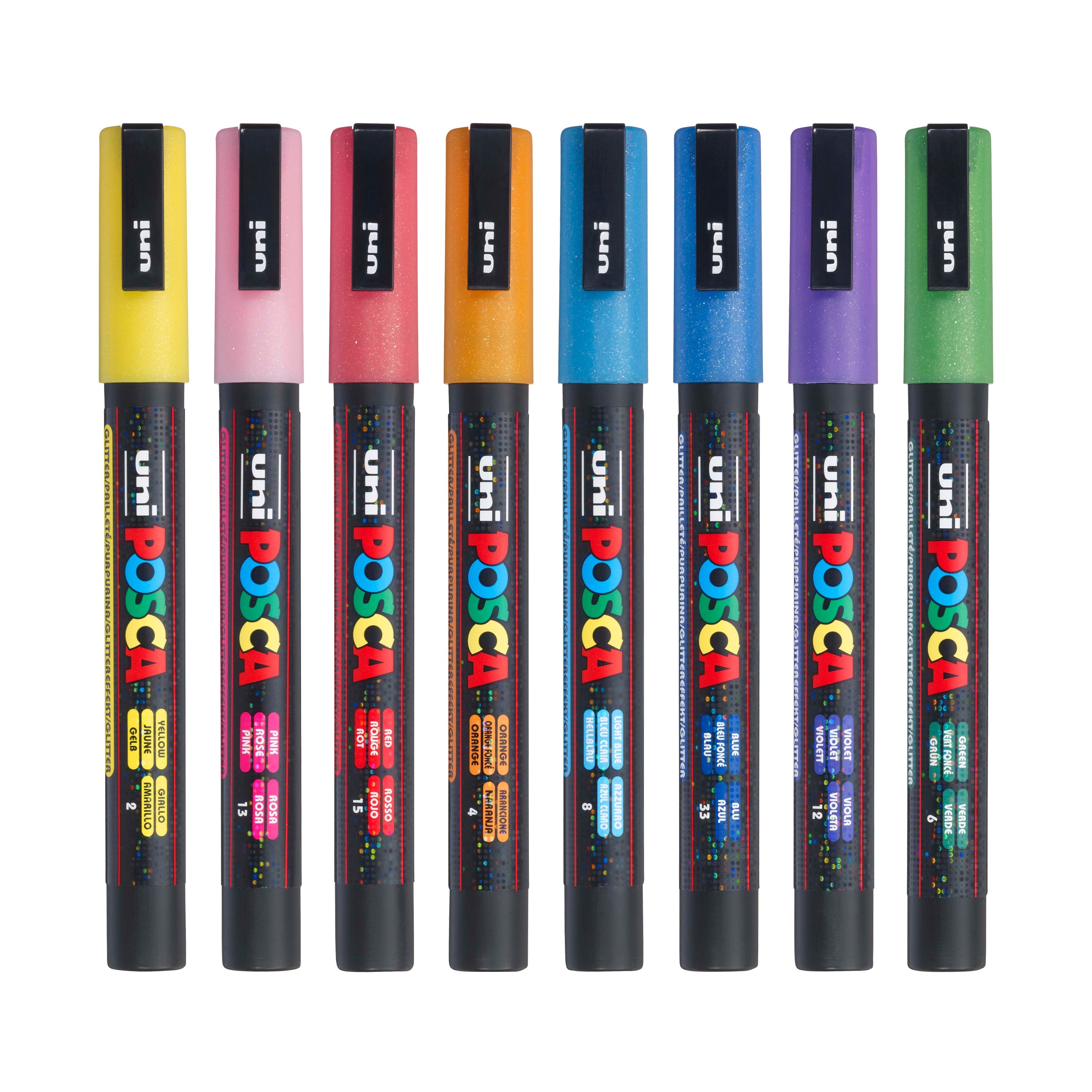 uni® POSCA® PC-3ML, Water-Based Paint Markers (8 Pack)