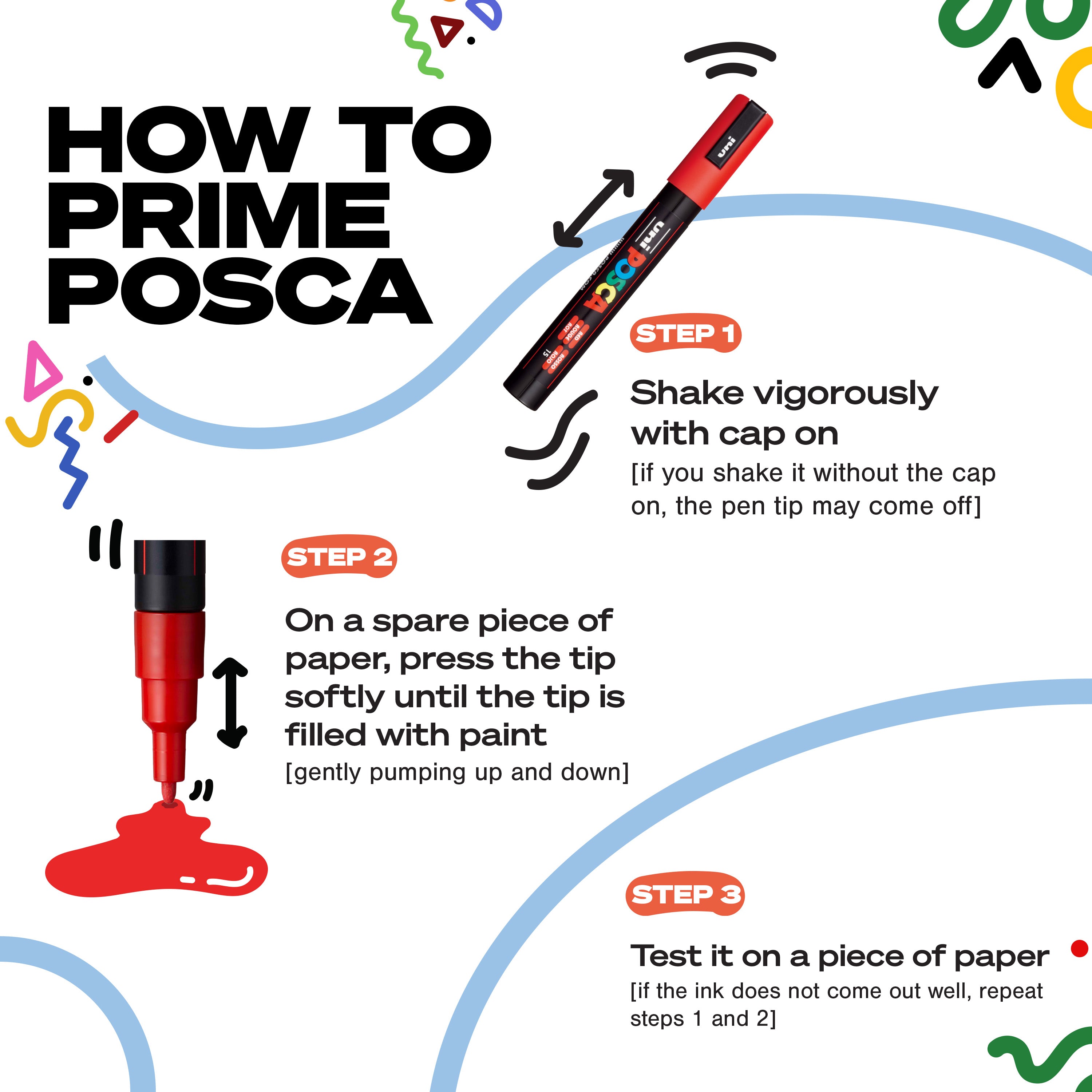 uni® POSCA® PC-3M Water-Based Paint Markers (8 Pack)